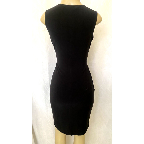 NORMA KAMALI Kulture Black Tie Front Sleeveless Jersey Knit Dress Sheath… - Picture 4 of 5